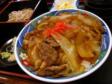 かよう亭　牛肉丼ミニそばセット