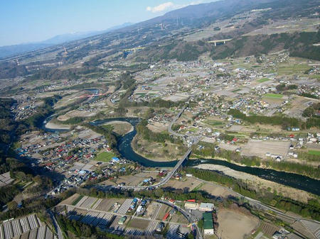 渋川市上空～沼田方面