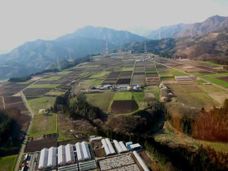 中之条町美野原上空