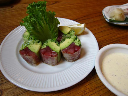 えぼし 茅ヶ崎本店 マグロとアボカドの生春巻