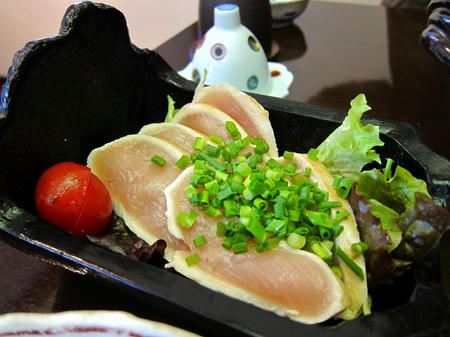 茶寮 さいばし 赤城鶏のたたき