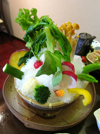 茶寮 さいばし 野菜の籠盛り