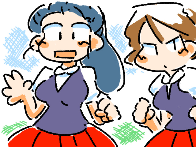 nintendo gameboy poket monster pokemon ruby saphaia emerald Senpai to Kouhai Miho & Riko Sr. and Jr. Anna & Meg