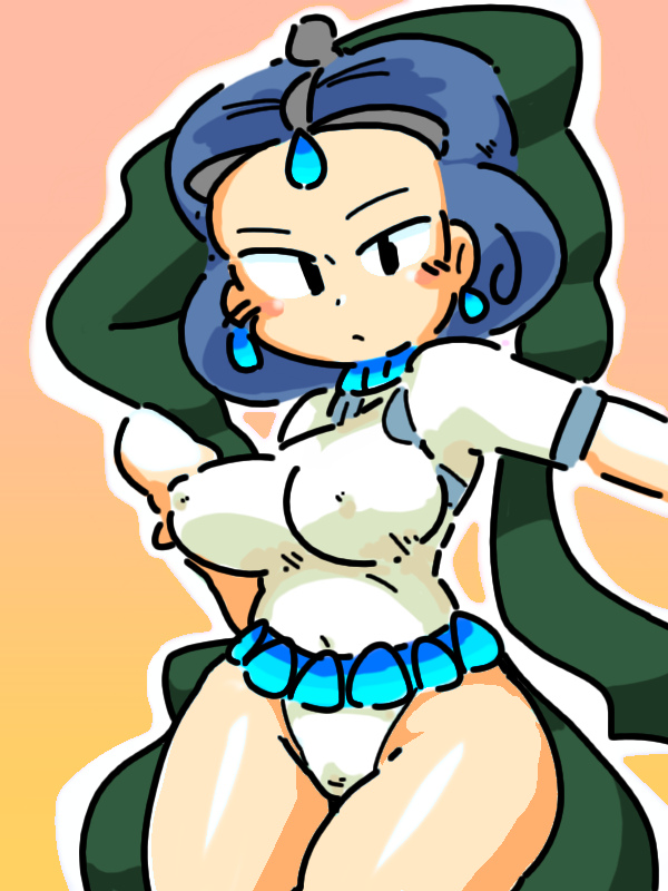 Megami Tensei Goddess Reincarnation अप्सरस Apsaras white leotard Youma Yoma Nymph flesh skin high leg cut