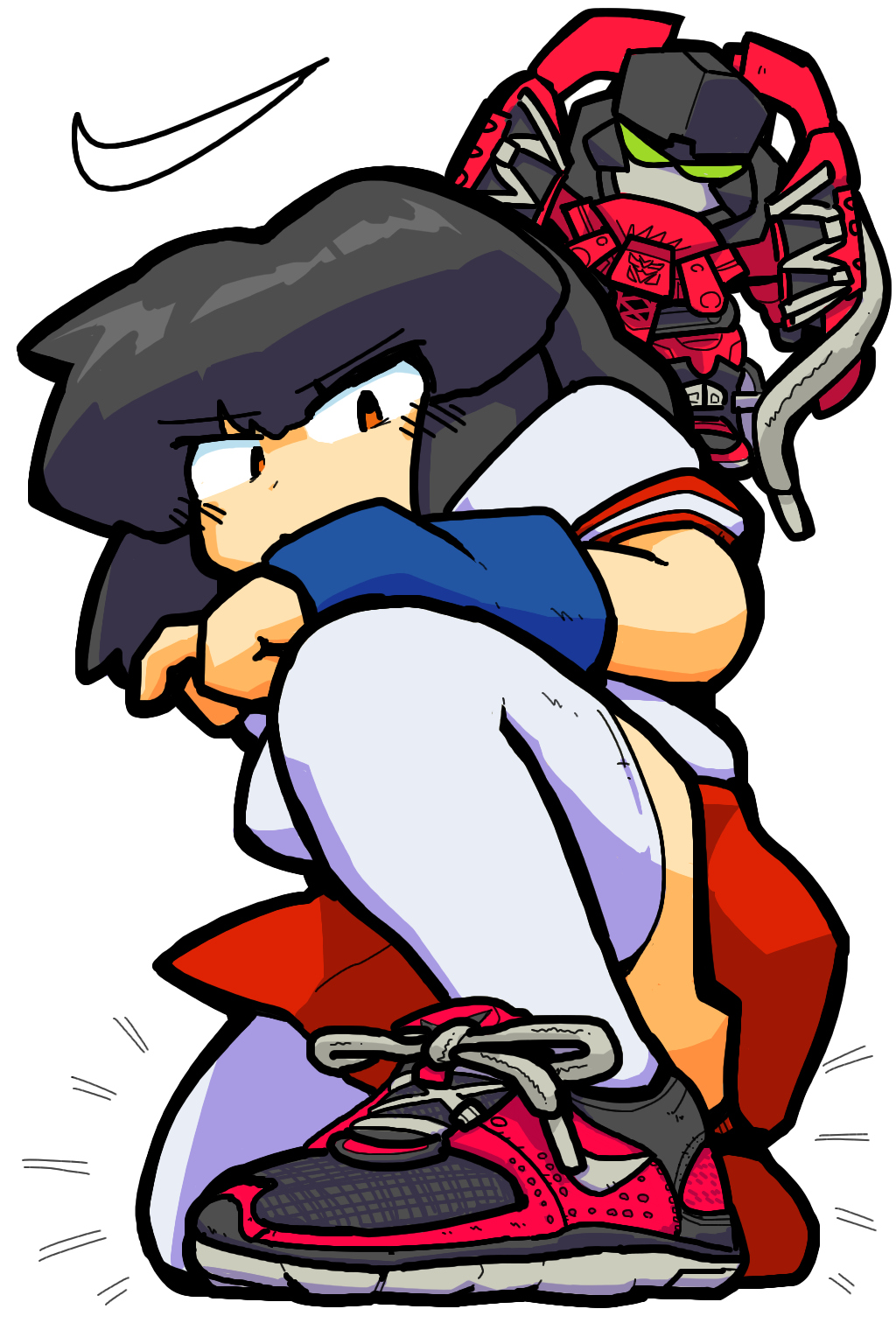 Transformers Sports Label Starscream Starscream featuring Nike Free 7.0 Pretenders Humanized Gijinka Robot girl Holomatter Avatars