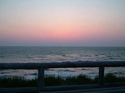 秋田の夕日