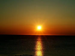 西浜夕日