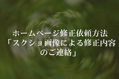 ホームページ修正依頼方法「スクショ画像による修正内容のご連絡」