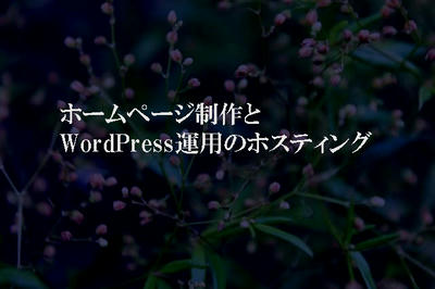 ホームページ制作とWordPress運用のホスティング