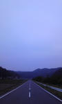 青い道　　夕闇