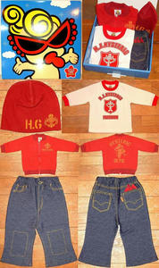 MINIチャンボックス付き長袖Tシャツセット Red
