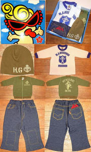 MINIチャンボックス付き長袖Tシャツセット Khaki