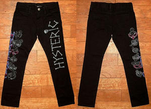 MINI＆ドクロHYSTERIC ロングパンツ Black