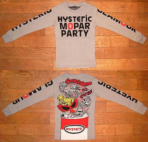 HYSTERIC MOPAR PARTY長袖Tシャツ Gray