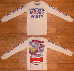 HYSTERIC MOPAR PARTY長袖Tシャツ Dirty White