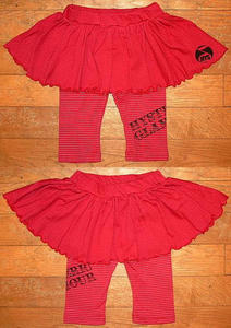 HYSTERICスカートスパッツ(Baby) Rose Red×Silver