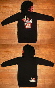 ギタリストMINIフーデッドワンピース(Baby) Black
