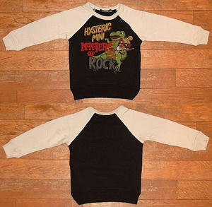 MINI＆恐竜長袖トレーナー(Baby) Dirty White