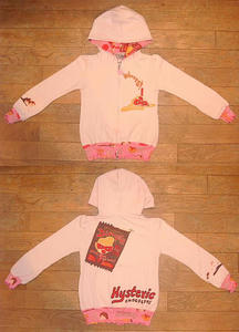 Matt munchies総柄長袖フーデッドパーカー Pink