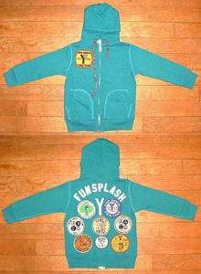 ウラケ FUN SPLASH ジップアップパーカー Blue