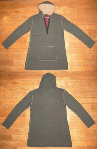 40/‐モクイトセッケツ ロングパーカー Chacoal Gray