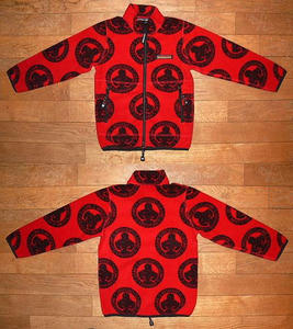 ARMY DOTS総柄フリースジャケット Red
