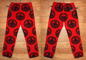 ARMY DOTS総柄フリースパンツ Red
