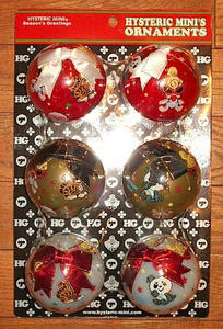 HYSTERICクリスマスオーナメント６個セット Multi
