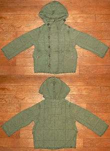 キルティング フーデッド JK Khaki
