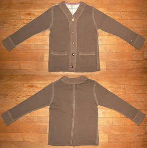 ローゲージウラケ カーディガン Brown
