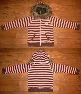 BORDER REVERSIBLE PARKA Pink/Brown表