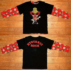 GUITER DOLLS MINI半袖Ｔシャツ＆総柄長袖Ｔシャツ Black①