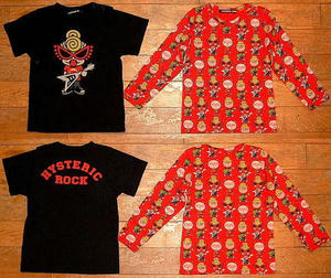 GUITER DOLLS MINI半袖Ｔシャツ＆総柄長袖Ｔシャツ Black②
