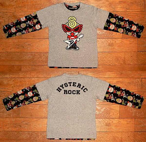 GUITER DOLLS MINI半袖Ｔシャツ＆総柄長袖Ｔシャツ Gray①