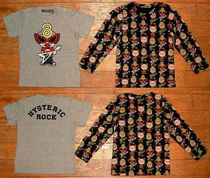 GUITER DOLLS MINI半袖Ｔシャツ＆総柄長袖Ｔシャツ Gray②
