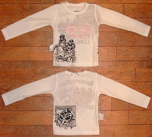HYSTERIC LONDON長袖リバーシブルＴシャツ(Baby)② Off White