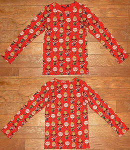 GUITAR DOLLS総柄長袖Ｔシャツ Red