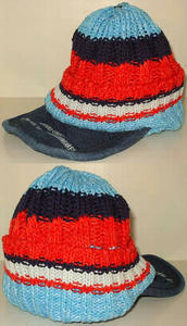 ツバツキ ニット CAP Blue