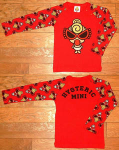 MY FIRST MINI総柄ラグランＴシャツ Red