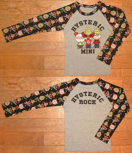 GUITAR DOLLS総柄ラグランTシャツ Gray