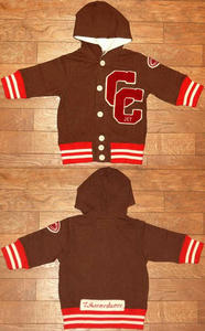 テンジク フーデッド ミニカーディガン Brown