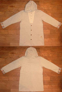 16/-テンジク ８ブソデロングカーディガン Beige