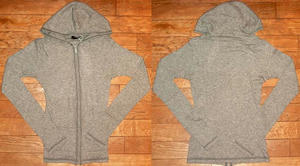 ガーゼポンチョスリムZIP UP Gray