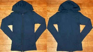 ガーゼポンチョスリムZIP UP Navy