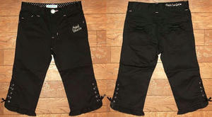 レースリボンハーフパンツ Black