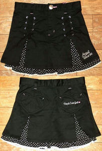 ドットレースレイヤードスカート Black