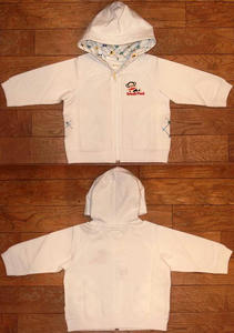 ベビーJuliusジップアップパーカー White