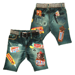 ヒステリックミニ　ワッキーパッケージフェイクデニムハーフパンツ