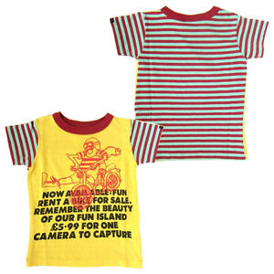 グルービーカラーズ　ボーダーテンジクモーターサイクルTEE