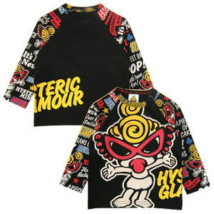 ヒステリックミニ　スイートドリームベイビー総柄ラグランTEE